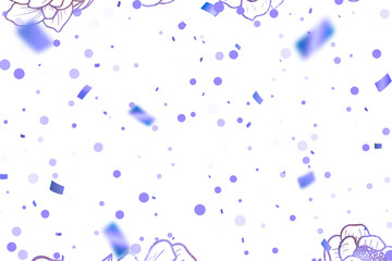 Abstract dark background with glowing purple and blue particles and bokeh effects