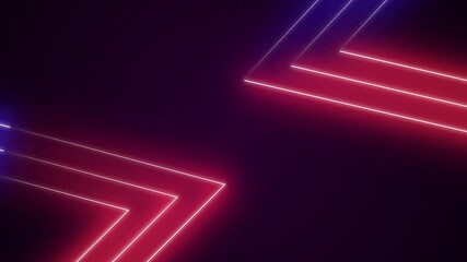 Glowing neon arrows abstract background with futuristic digital art design - Powered by Adobe
