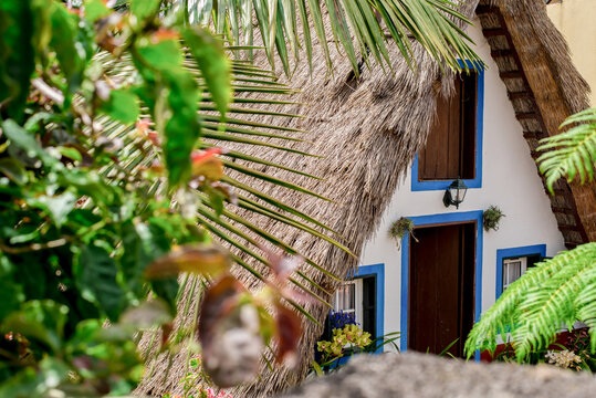 Traditional thatched house in Santana, Madeira