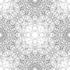 Obraz premium complex sacred geometry seamless pattern, ornament, fashion print, modern linear background, vector decoration