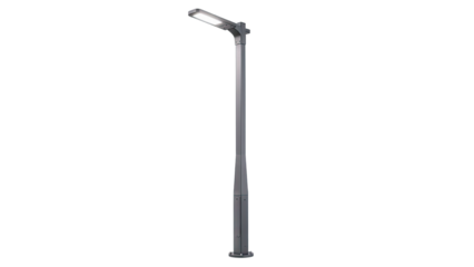 Modern Street Lamp Illuminated on White