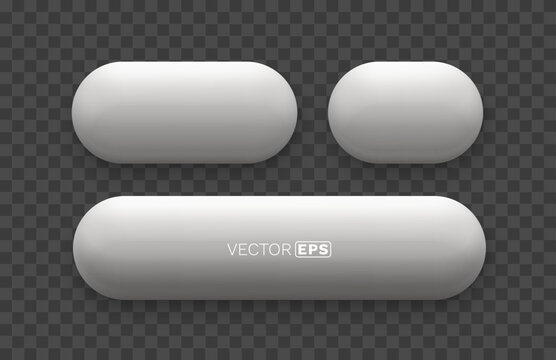 3D white rounded buttons and minimal user interface elements.