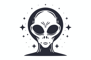 Creepy Skull with Black Ink Splatter, Halloween Gothic Decorative Element