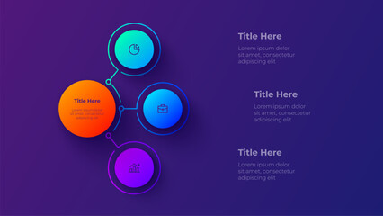 Gradient Flowchart Infographic with 5 Steps. Five Part Circular Workflow Business Diagram for Strategy and Process Management
