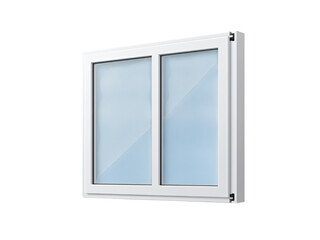 Open window with a white background showing a clean frame and bright interior view