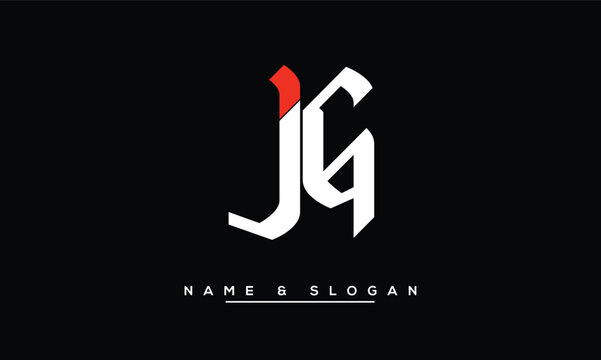 JG, GJ Abstract Letters Logo Monogram