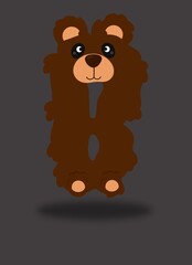 Bear alphabets A to Z, bear alphabets, letter B ,bear theme fonts , bear character alphabets , A to Z.