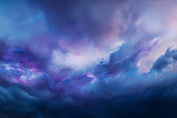 Obraz premium Night sky features a mesmerizing Milky Way galaxy with brilliant stars and colorful hues, capturing the essence of cosmic wonder and the beauty of the universe