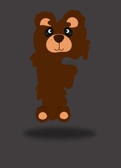 Bear alphabets A to Z, bear alphabets, letter  F,bear theme fonts , bear character alphabets , A to Z.