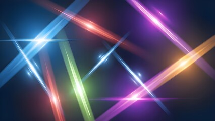 Dynamic abstract background with vibrant neon light streaks and colorful glowing lines