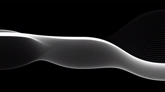 curved wavy lines tech futuristic motion background. dynamic abstract line waving loop line.Wavy lines animated background, abstract wavy and curvy lines pattern seamless background animation.