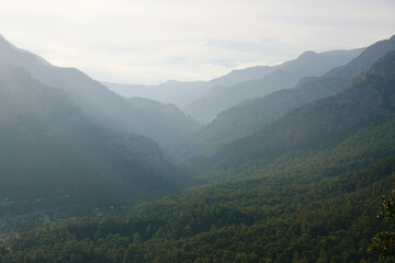 Fototapeta premium The view of Goynuk canyon from Ali mountain, Beldibi, Antalya region, Turkey 