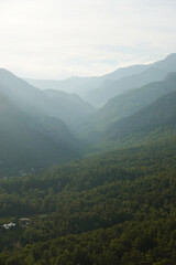 Naklejka premium The view of Goynuk canyon from Ali mountain, Beldibi, Antalya region, Turkey 
