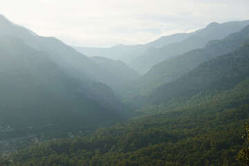 The view of Goynuk canyon from Ali mountain, Beldibi, Antalya region, Turkey   
