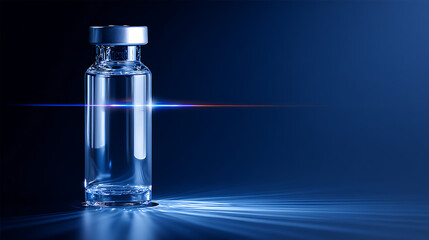 Plakat A gleaming vial stands ready, bathed in cool blue light, a symbol of hope and discovery. Its contents hold the promise of a healthier tomorrow. #medical #vial