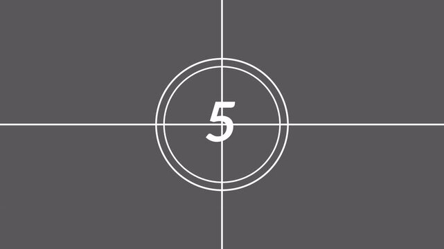 10 second countdown retro from ten to zero animation, Old film style retro of ten second in 4k,Retro movie style countdown animated video.