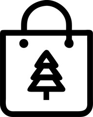 christmas tree icon on white background