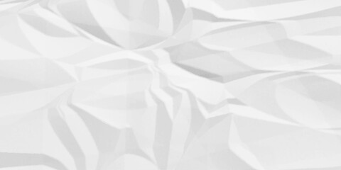 Isolated light grungy torn old paper material abstract background texture. Crumpled paper Blank white crumpled and creased paper poster.	