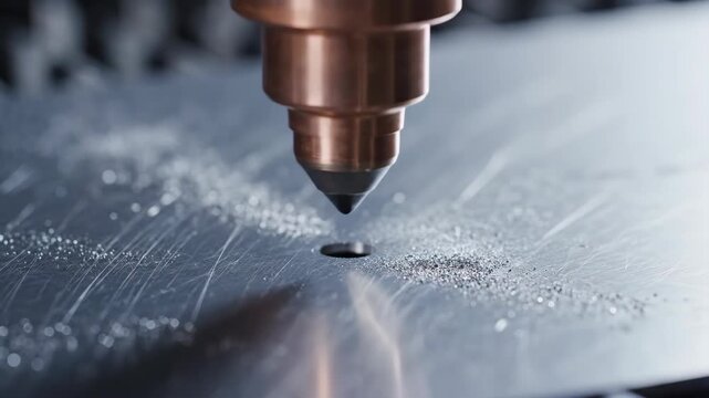 Watch as a powerful laser cutting through metal transforms raw materials into intricate designs. This captivating process showcases skill and technology in a bright workshop setting.