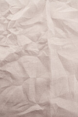 Macro texture of grey natural linen fabric