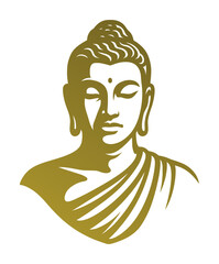 silhouette of budha face (artwork 1)