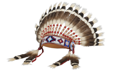 Native American Headdress Isolated on White