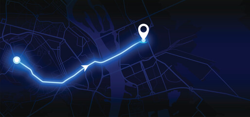 Kyiv GPS Map – Blue Vector Navigation