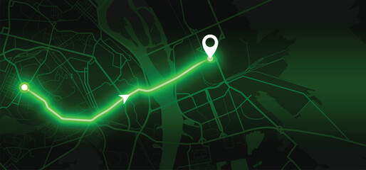 Kyiv GPS Map &ndash; Green Vector Navigation