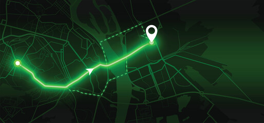 Kyiv GPS Map &ndash; Green Vector Navigation