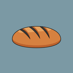 Cartoon loaf of bread with three cuts on top.