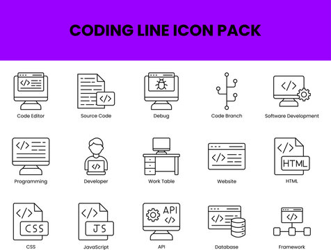 Coding Line Icon Pack