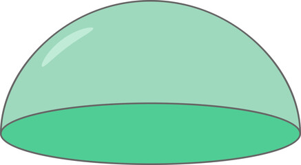 3d-입체-반구-돔-반구형-돔형-구의 절반-투명반구