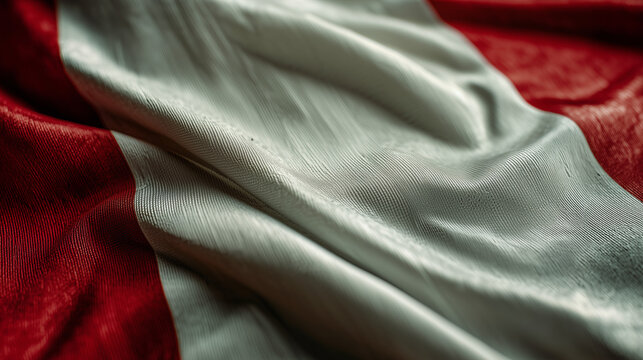 peruvian flag waving in the wind peru