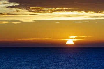 Sunrise over sea water