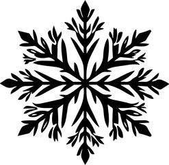 Silhouette of a Black snowflake