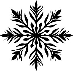 Silhouette of a Black snowflake