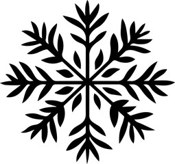 Silhouette of a Black snowflake