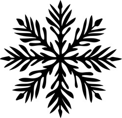 Silhouette of a Black snowflake