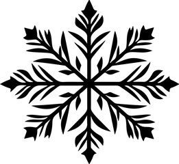 Silhouette of a Black snowflake