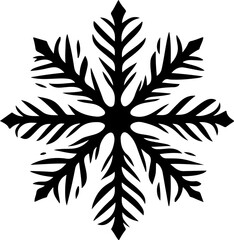 Silhouette of a Black snowflake