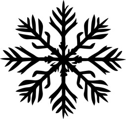 Silhouette of a Black snowflake
