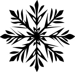 Silhouette of a Black snowflake