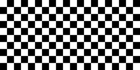 Chess board optical visual illusion, checkerboard banner template. Small black and white checker squares, vector abstract background. Vector ilustration, Eps10