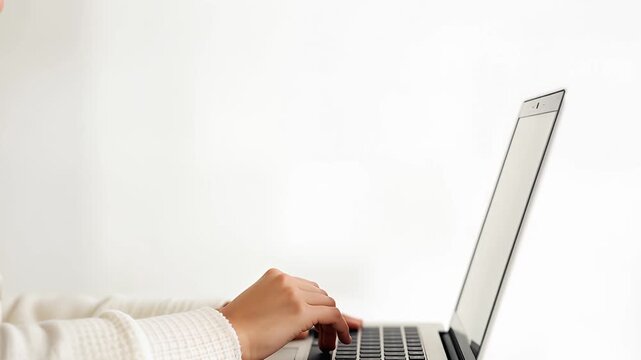 Laptop beim tippen