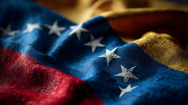venezuelan flag waving in the wind venezuela
