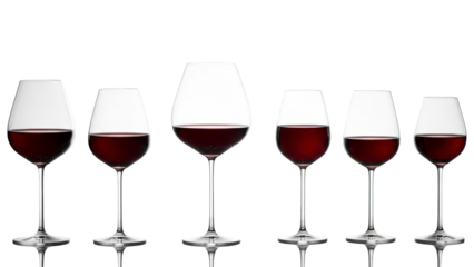 Two glasses of red wine on a bar reflecting light