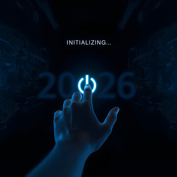Initializing 2026: Digital Start Button Concept