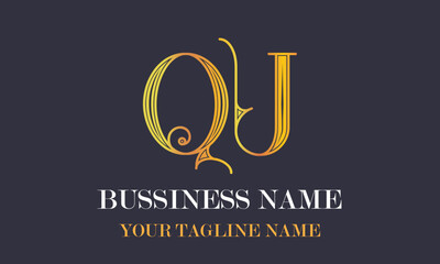 QU Q qu initial logo | initial based abstract modern minimal creative logo, vector template image. luxury logotype logo, real estate homie logo. typography logo. initials logo