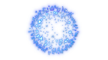 Blue Magic Particle Explosion &ndash; Transparent Background