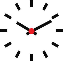 Minimalist analog clock vector